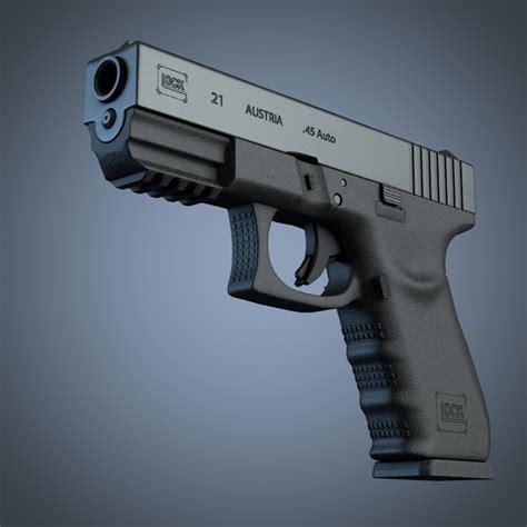 3D Design Handgun - CGTrader.com