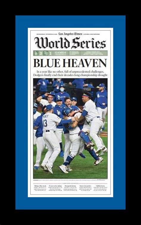 Los Angeles Dodgers 2020 World Series Champions L.A. Times - Etsy