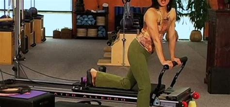 How to Perform a hip flexor stretch on a Pilates Reformer « Pilates ...