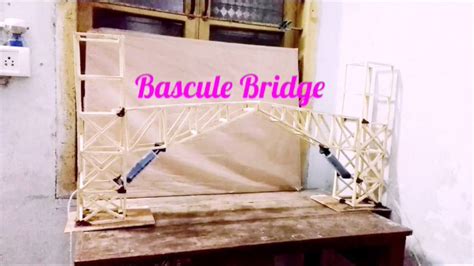 Bascule Bridge model - YouTube