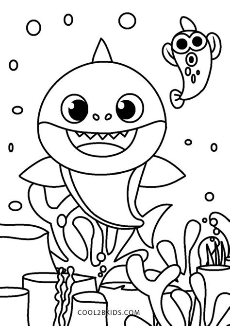 Free Printable Baby Shark Coloring Pages For Kids | Kids printable coloring pages, Shark ...