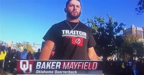 Texas Tech vs. Oklahoma: Baker Mayfield trolls former team with shirt ...