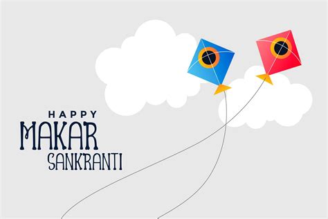 kites flying in sky makar sankranti festival - Download Free Vector Art ...