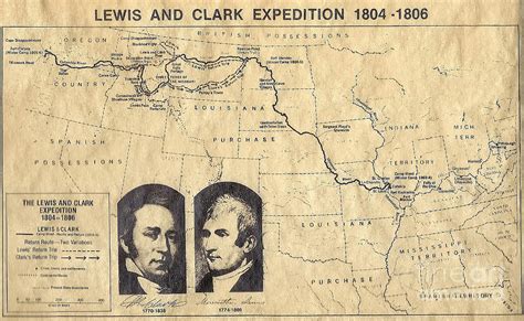 Lewis and Clark Expedition Map Photograph by Charles Robinson - Fine Art America