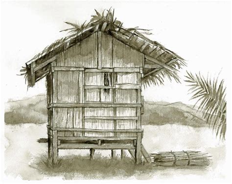 Nipa Hut Drawing at PaintingValley.com | Explore collection of Nipa Hut Drawing