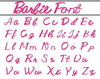 Barbie Font Svg