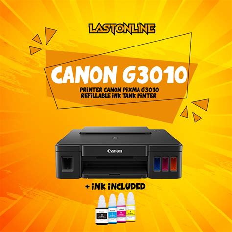 CANON G3010 WIRELESS REFILL INK TANK PRINTER WITH CANON ORIGINAL REFILL ...