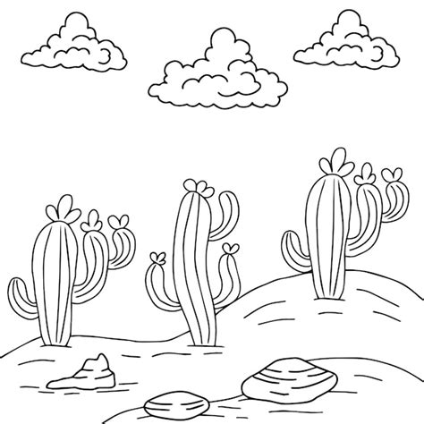 Coloring Pages Of Desert Landscapes Designs