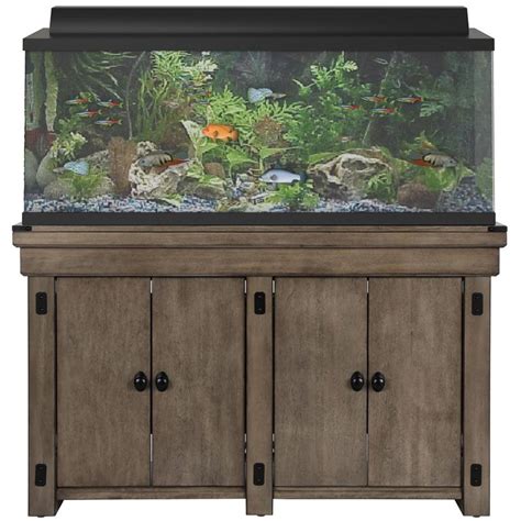 Flipper Wildwood Transitional Engineered Wood 55 Gallon Aquarium Stand ...