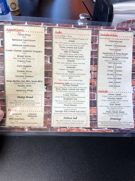 Menu at Little Italy Pizza pizzeria, New Straitsville