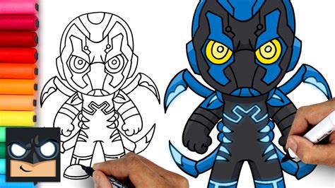 How To Draw the Blue Beetle - YouTube