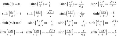 Hyperbolic sine: Introduction to the Hyperbolic Sine Function (subsection Sinh/05)