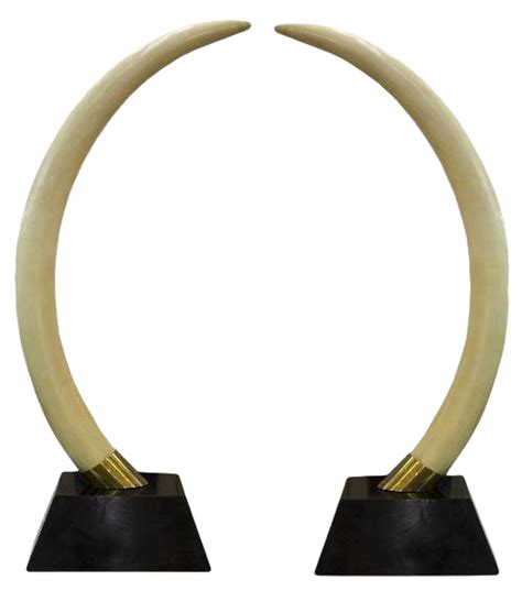 Distinguished Monumental Pair of Faux Elephant Tusks | DECASO | Models and figurines, Elephant, Tusk