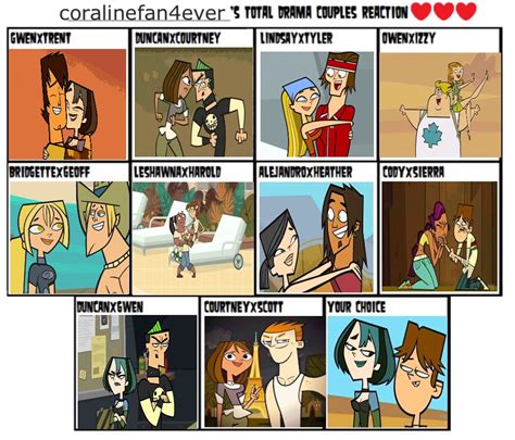 Total Drama Couples Reactions by Eddsworldfangirl97 on DeviantArt