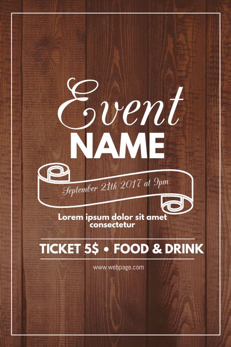 Copy of Wood Event Flyer Template | PosterMyWall