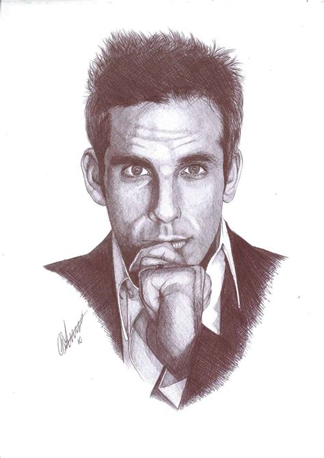 Ben Stiller Biro Portrait by Craig-Stannard on deviantART | Biro portrait, Realistic art ...