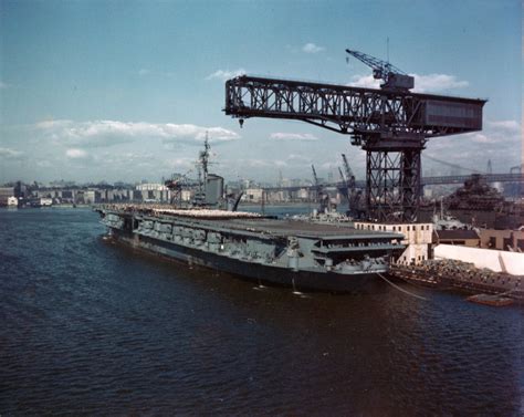 USS Franklin D Roosevelt (CV-42) being commissioned, 1945