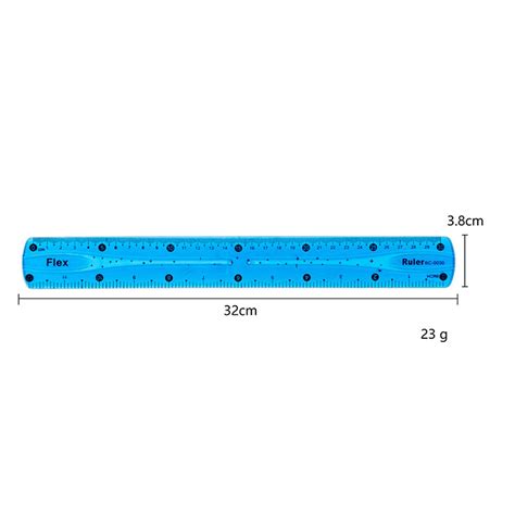 Xubond Finger Grip Ruler 12inch PVC Colored Tape Measure Tools, Ruler, Yellow, Scale Ruler ...