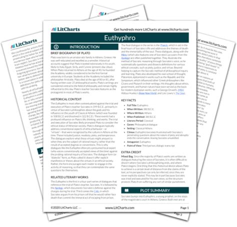 Euthyphro by Plato Plot Summary | LitCharts