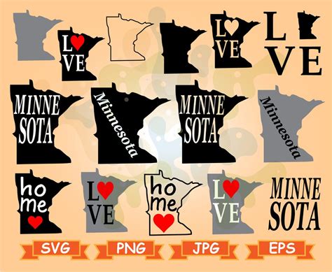 Minnesota State Svg, Minnesota Svg, Minnesota Vector, Minnesota Bundle ...