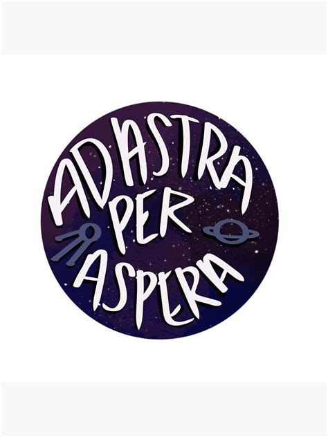 "Ad Astra Per Aspera" Sticker for Sale by cbayz | Redbubble