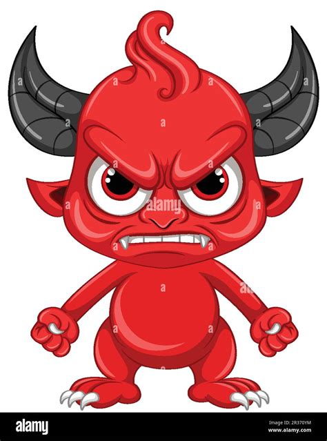 Angry devil cartoon character illustration Stock Vector Image & Art - Alamy