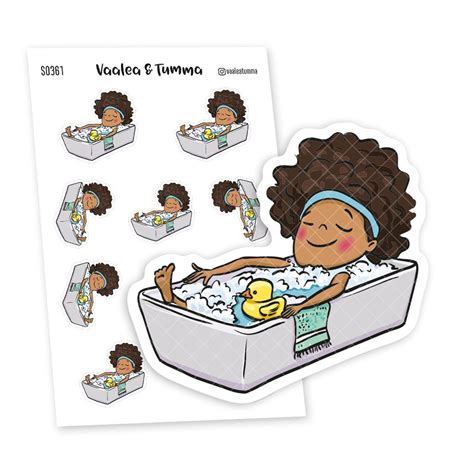 Bath Time Planner Stickers Vaalea S0361 Relax Planner - Etsy