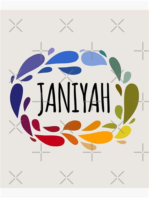 "Janiyah Name Cute Colorful Gift Named Janiyah" Poster for Sale by ...