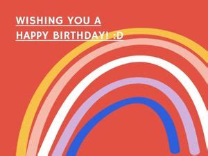 Red Minimalist Happy Birthday Card Template and Ideas for Design | Fotor