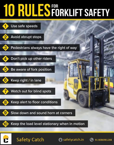 Forklift Safety #tips for #safety #workers. | Health and safety poster ...