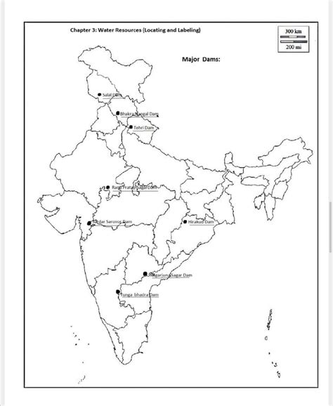 Indian Dams Map Class 10