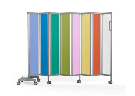 Folding Medical Hospital Bed Accessories Privacy Screen Dividers with castors