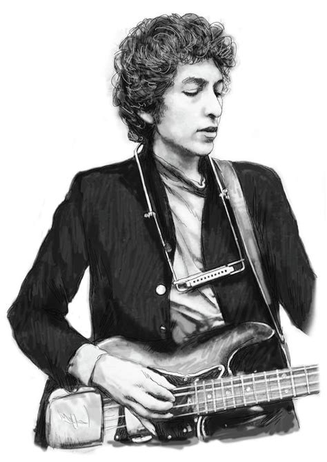 Bob Dylan Drawing Art Poster Drawing by Kim Wang - Fine Art America