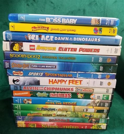 Lot of 15 DVDs Dreamworks WB Universal 20th Century Fox Nickelodeon ...