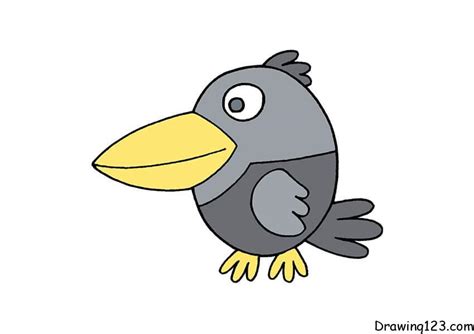 Crow Drawing For Kids