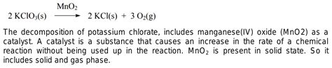 Find the number of phases involved in the thermal decomposition of kclo3 in the presence of mno2