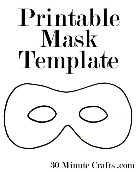 Printable Halloween Mask Templates - 30 Minute Crafts