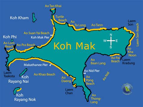 Koh Mak in Thailand – Lage und Karten | www.ko-chang.info