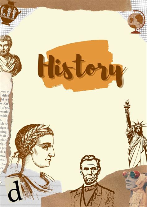 ~Title Page History~ | School book covers, Book cover template, Paper background design