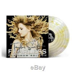 New Taylor Swift Signed Lp Fearless Platinum Edition Gold Vinyl Record Store Day