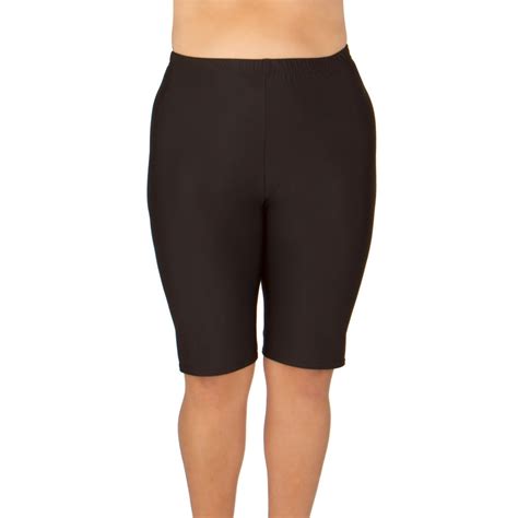 Women's Plus Size Swim Shorts - Long - Black – Swimsuits Just For Us