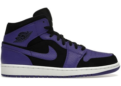 Jordan 1 Mid Black Dark Concord - 554724-051