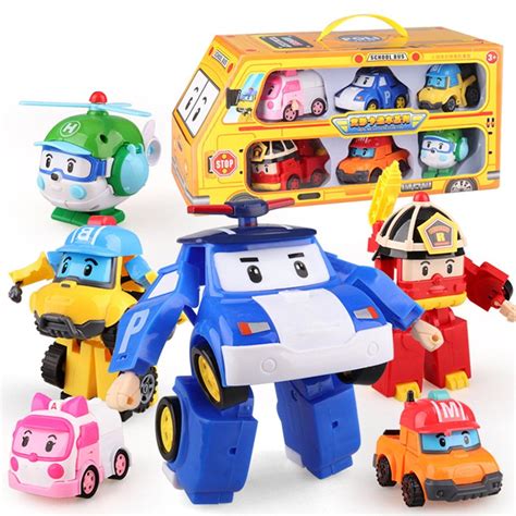 Robocar Poli Transformation Robot Poli Amber Roy Car Toys Action Figure Toys | Walmart Canada