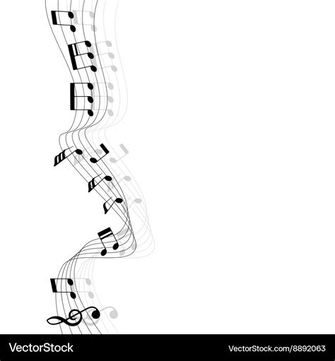 Music chords and shadow rounded corner vertical Vector Image