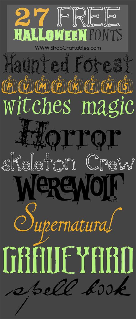 Free Halloween Fonts | Cricut and ... Free Halloween Fonts, Halloween ...