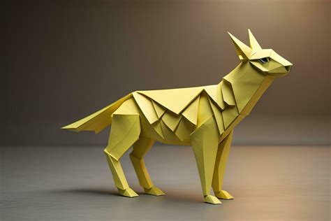 Paper origami animal isolated on solid color background. ai generative ...