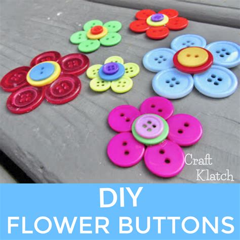 Craft Klatch ®: Button Flowers Craft Tutorial