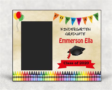 Personalized Kindergarten Graduation Picture Frame, Class of 2021 ...