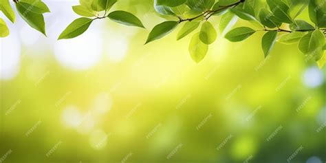 Premium AI Image | Green leaves on a tree branch