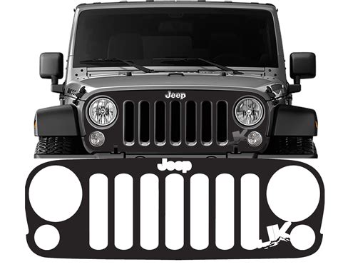 Jeep Wrangler JK Grille Vinyl Overlay Decal | Jeep Wrangler Decals